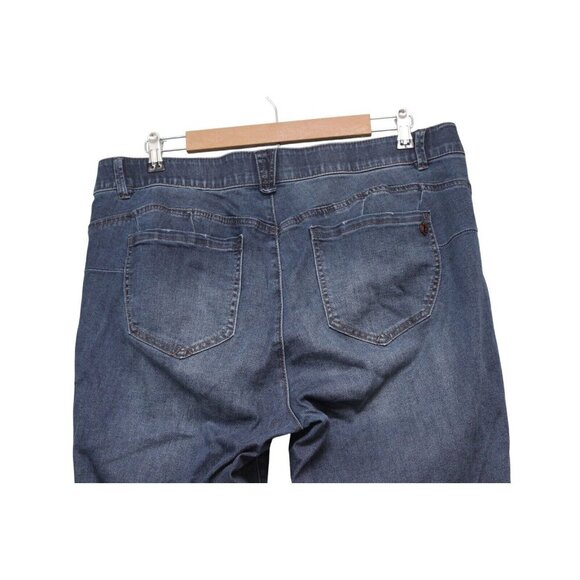 Democracy Ab Solution Jeans Size 18W Distressed Stretch Denim Slimming Comfort - Picture 9 of 13